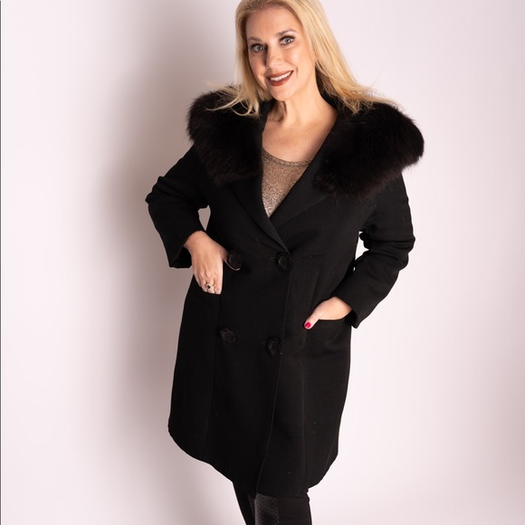 1960’s vtg coat w fox fur L - Picture 9 of 9